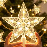 Estrella luminosa de 15 cm para árbol de Navidad – acrílica