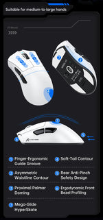 ATTACK SHARK V3 Pro – mouse gamer inalámbrico 25K DPI con base magnética