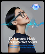 Gafas inteligentes AI con cámara 8 MP – video, traducción, Bluetooth y música