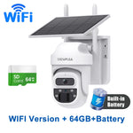 SHIWOJIA 5MP 3K – cámara solar PTZ 4G/WiFi con visión nocturna y detección humana