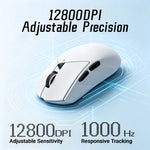 Mouse gamer inalámbrico 61 g – tri-modo, 12,800 DPI y 1000 Hz
