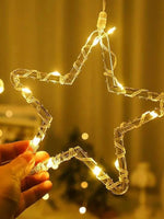 Cortina de luces navideñas LED con control remoto – 8 modos