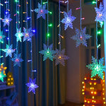 Cortina navideña LED de copos de nieve 4 m – 96 LED