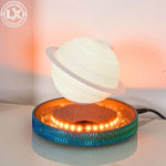 Lámpara de Saturno levitante con base luminosa – decoración magnética