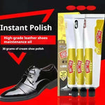 Crema Quick Shine para cuidado de zapatos de cuero – kit de brillo 30 g