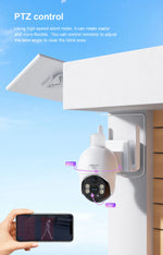 Cámara solar PTZ 8MP 2K 4G – visión nocturna y detección humana iCSee