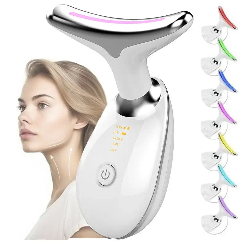 Dispositivo portátil para rostro y cuello – masaje vibratorio para cuidado facial