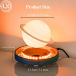 Lámpara de Saturno levitante con base luminosa – decoración magnética
