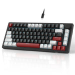MageGee 75% – teclado mecánico gamer con perilla y retroiluminación azul
