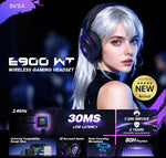 OneOdio EKSA E900 WT – audífonos gamer tri-modo RGB con micrófono y hasta 80 h