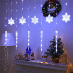 USB LED Snowflake & Icicle Curtain Lights