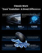 SMAILWOLF M9 – Wireless Tri-Mode PAW3311 Gaming Mouse with Magnetic Charging