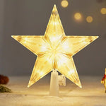Estrella LED de 20 cm para árbol de Navidad – a pilas