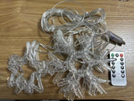 Cortina de luces navideñas LED con control remoto – 8 modos