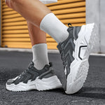 Tenis deportivos de malla para hombre – suela gruesa y transpirables