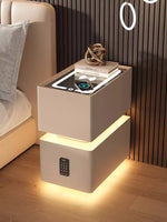 Mesa de noche inteligente nórdica de 25 cm con sensor y carga inalámbrica