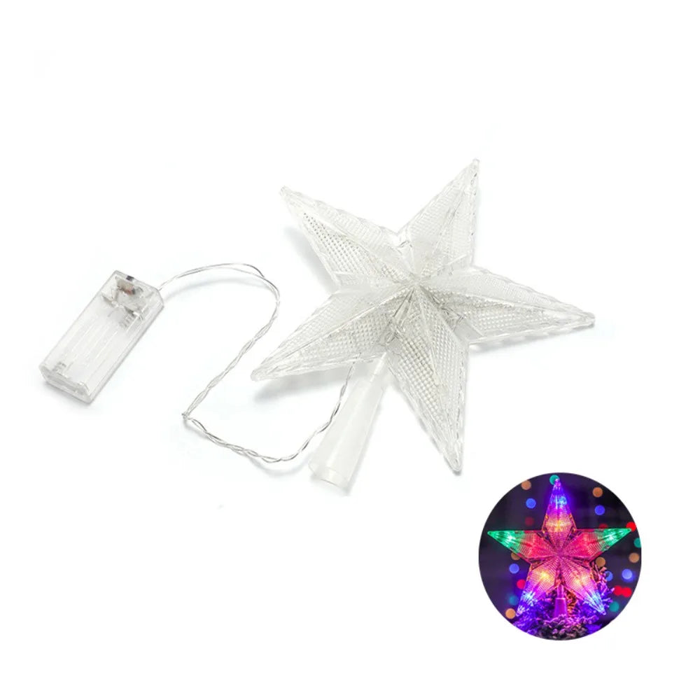 Estrella LED de 20 cm para árbol de Navidad – a pilas