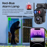 SHIWOJIA 8MP – cámara solar 4G/WiFi PTZ 360°, zoom 36X y batería 20,000 mAh
