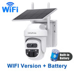 SHIWOJIA 5MP 3K – cámara solar PTZ 4G/WiFi con visión nocturna y detección humana