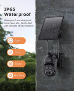 SHIWOJIA 5MP 3K – cámara solar PTZ 4G/WiFi con visión nocturna y detección humana