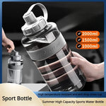 Sports Water Bottle with Straw – 1 L, 1.5 L & 2 L