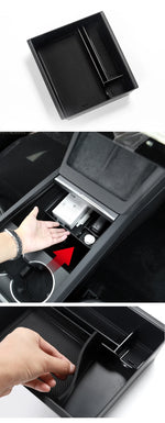 Organizadores de consola para Tesla Model 3 Highland 2025 – cajas, portavasos y bandejas