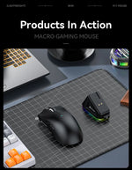 ATTACK SHARK X11 – mouse gamer inalámbrico 22K DPI con base de carga RGB