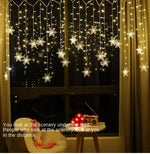 Solar LED Snowflake Curtain Lights – 3.5 m / 7 m