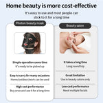 Máscara LED 7 colores con cuello – terapia de luz para cuidado facial
