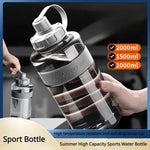 Sports Water Bottle with Straw – 600 ml, 1 L, 1.5 L & 2 L