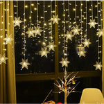 Cortina navideña LED de copos de nieve 4 m – 96 LED