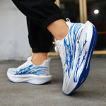 Tenis running unisex con cierre giratorio – sin cordones y suela gruesa
