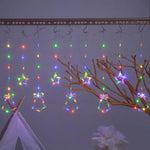 Cortina de luces navideñas LED con control remoto – 8 modos