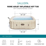 SaluSpa Rome AirJet – jacuzzi inflable eficiente para 5–7 personas