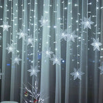 Cortina navideña LED de copos de nieve 4 m – 96 LED