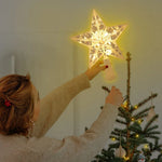 Estrella luminosa de 15 cm para árbol de Navidad – acrílica