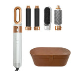 Set profesional 5 en 1 de secado y peinado – cepillo, rizador y alisador