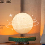 Lámpara levitante magnética – Saturno, Luna, bombilla y filamento decorativo