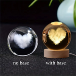Bola de cristal 3D del sistema solar con luz LED – Saturno, galaxia y más