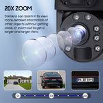 SHIWOJIA 8MP – cámara solar 4G/WiFi PTZ 360°, zoom 36X y batería 20,000 mAh