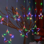 Cortina de luces navideñas LED con control remoto – 8 modos