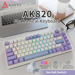 AK820 – 75% Hot-Swap Mechanical Gaming Keyboard, USB-C & White Backlight