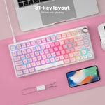 RK Royal Kludge R75 – 81-Key Gasket Mechanical Keyboard, RGB & Hot-Swap