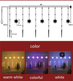 USB LED Snowflake & Icicle Curtain Lights