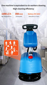 Fregadora eléctrica compacta Walk-Behind para pisos y baldosas