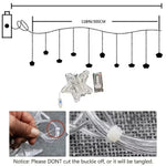 Cortina de luces navideñas LED con control remoto – 8 modos