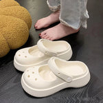 New Summer Outdoor Beach Big Toe Slides Garden Clogs Breathable Shoes For Women Platform Crogs Girl's Sandals Wrapped Slippers