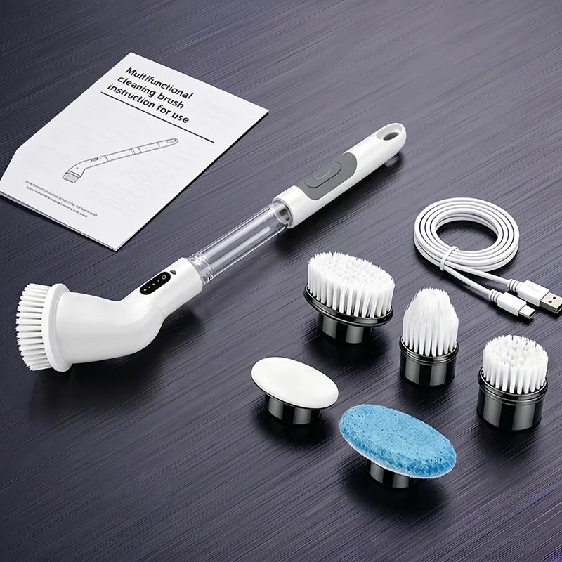 Cepillo eléctrico inalámbrico multiuso para hogar – cocina, baño y limpieza profunda