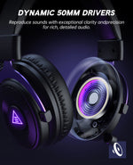 OneOdio EKSA E900 WT – audífonos gamer tri-modo RGB con micrófono y hasta 80 h