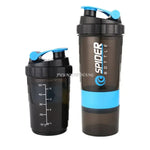 Shaker deportivo 3 en 1 para proteína – 550 ml con compartimentos